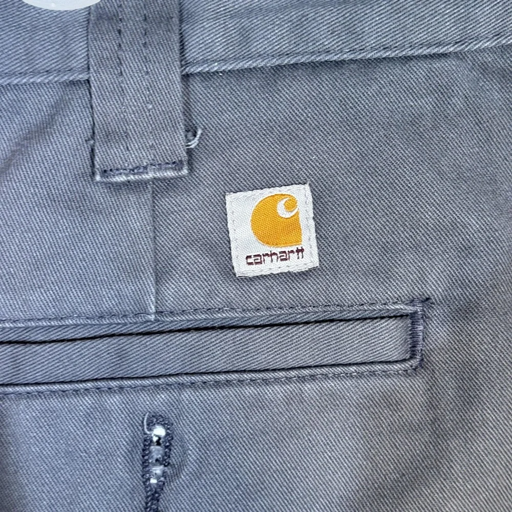 Carhartt Pants Mens 40x32 Gray Blended Twill Work B290 DKG Durable Straight Leg